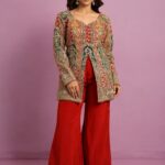 Red Peplum Top with Pant