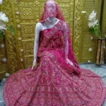 Lehenga with Mirror, Dabka & Thread Embroidery