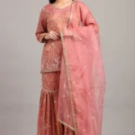 Onion Pink Gharara Dress